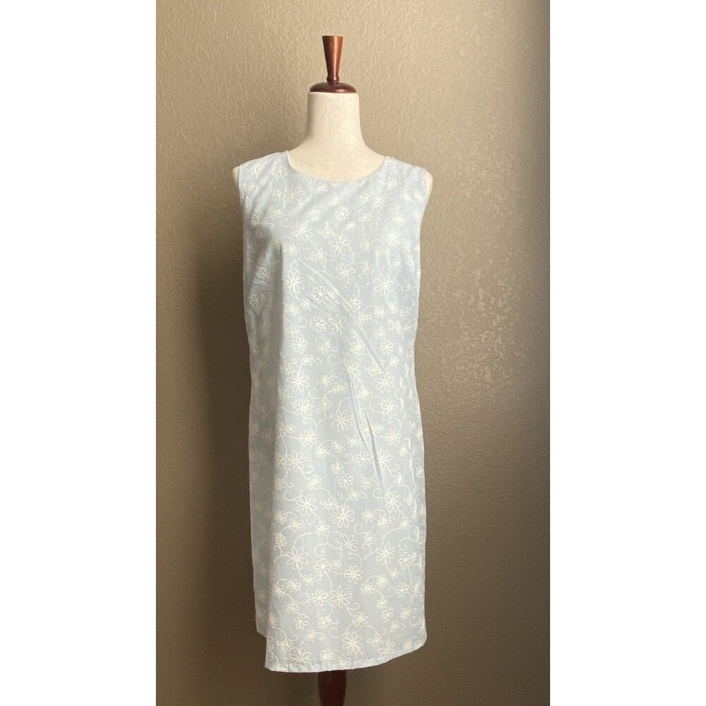 Harper 241 Women’s Sleeveless Floral Dress Size 12 Light Blue Lined